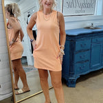 Sorrel Cotton T-Shirt Dress in Orange