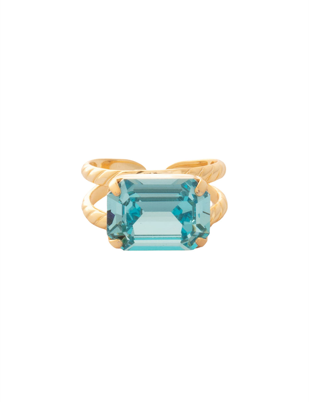 Sorrelli Aquamarine Emerald Cocktail Ring - Shabby 2 Chic Boutiques