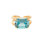 Sorrelli Aquamarine Emerald Cocktail Ring - Shabby 2 Chic Boutiques