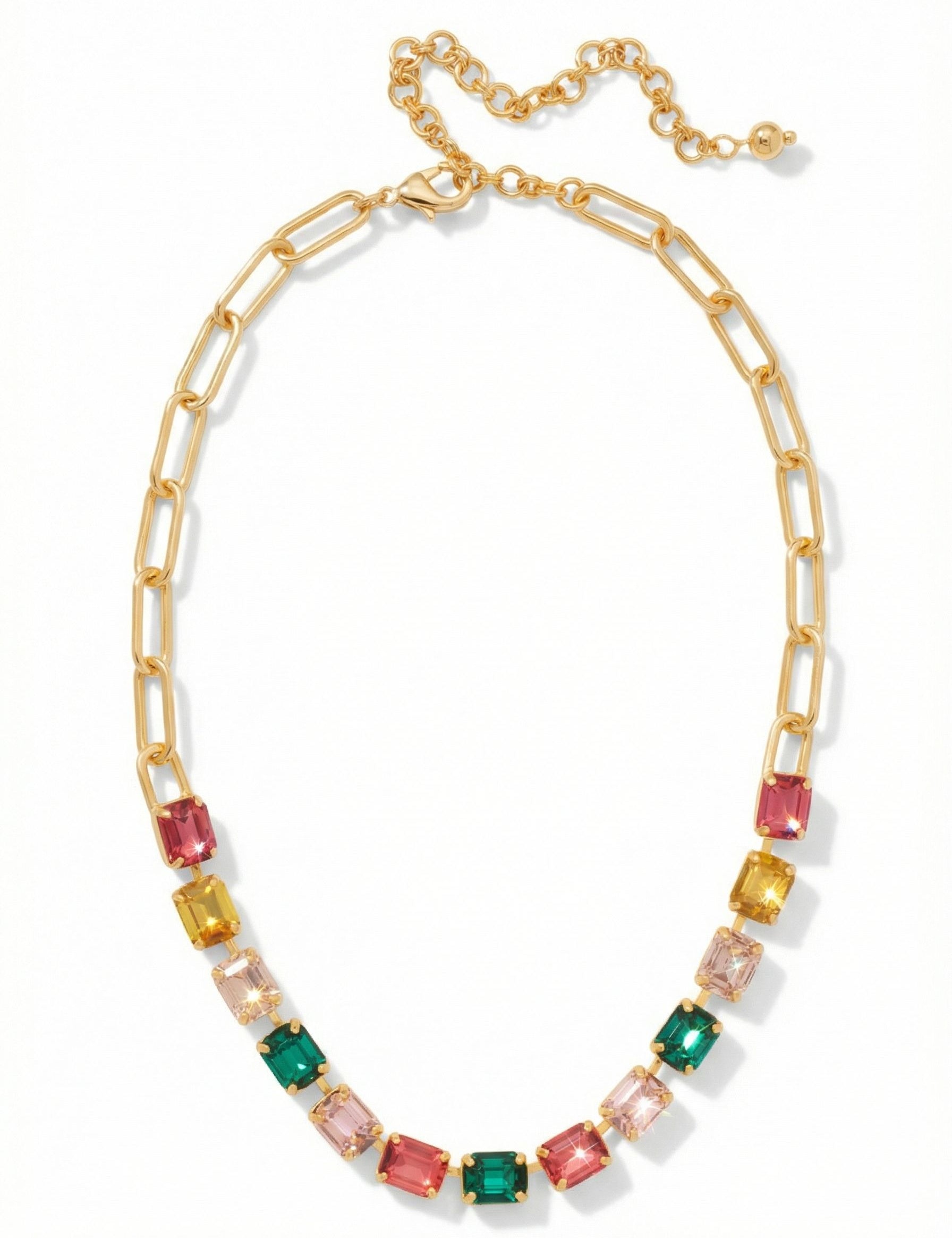 Sorrelli Candy Pop Octavia Paperclip Tennis Necklace - Shabby 2 Chic Boutiques