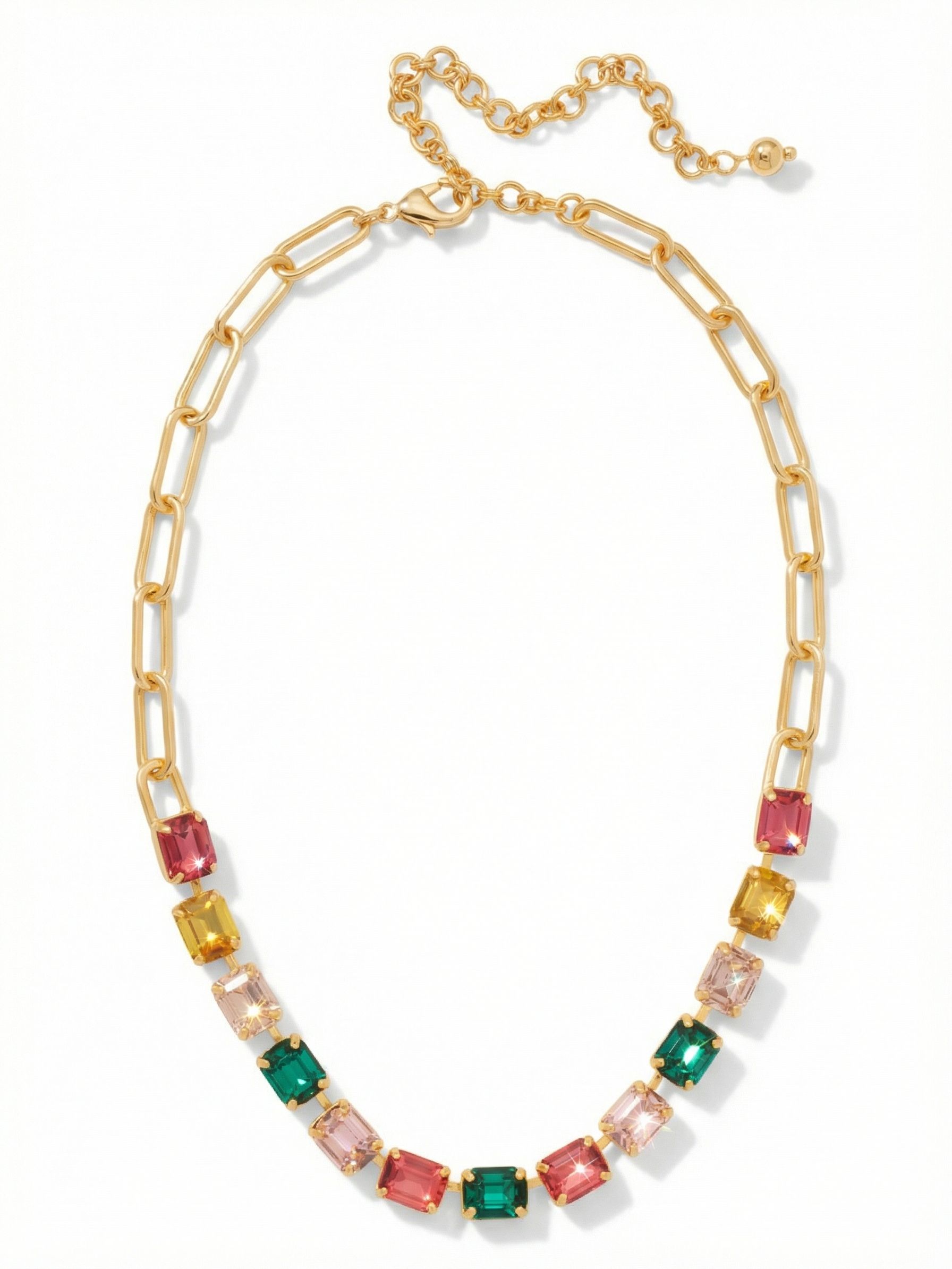 Sorrelli Candy Pop Octavia Paperclip Tennis Necklace - Shabby 2 Chic Boutiques