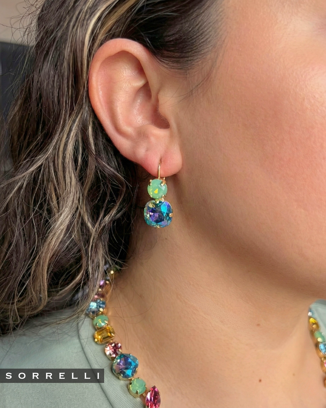 Sorrelli Cushion-Cut Round Dangle Earrings