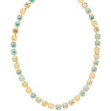 Sorrelli Matilda Tennis Necklace in Pastel Topaz & Aquamarine