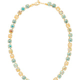 Sorrelli Matilda Tennis Necklace in Pastel Topaz & Aquamarine