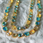 Sorrelli Matilda Tennis Necklace in Pastel Topaz & Aquamarine
