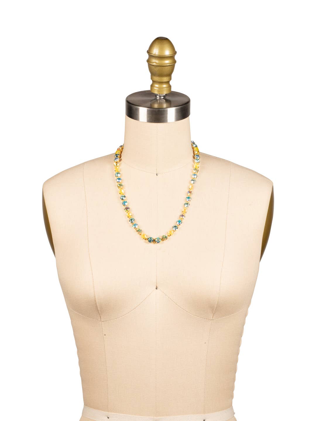 Sorrelli Matilda Tennis Necklace in Pastel Topaz & Aquamarine