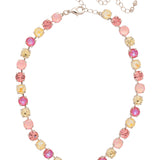 Sorrelli Pink Pineapple Matilda choker necklace with warm pink and gold-toned crystals at the collarbone – Shabby 2 Chic Boutiques