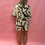 Stay With Me Printed Short Sleeve Top and Shorts
