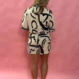 Stay With Me Printed Short Sleeve Top and Shorts