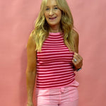 Stripe Allure: Lightweight Sweater Tank