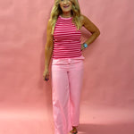 Stripe Allure: Lightweight Sweater Tank
