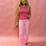 Stripe Allure: Lightweight Sweater Tank