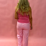 Stripe Allure: Lightweight Sweater Tank
