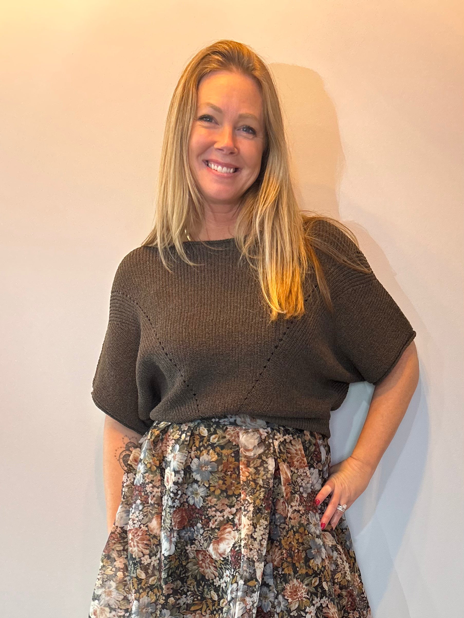 Sunday Stroll Pointelle Knit Sweater