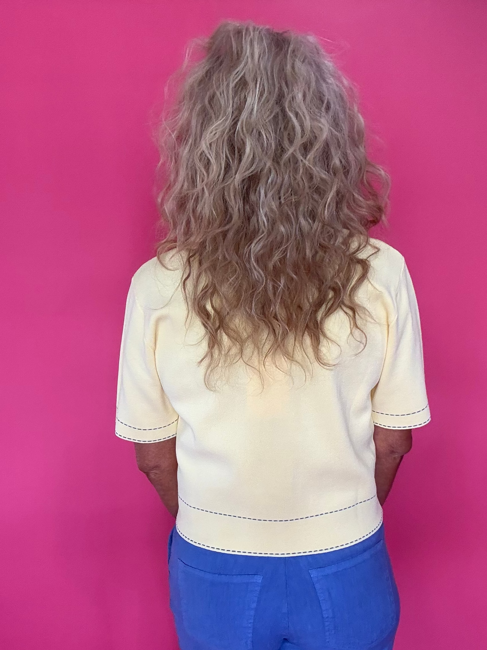 Sunlit Stitch Short Sleeve Knit Jacket in Yellow - Shabby 2 Chic Boutiques