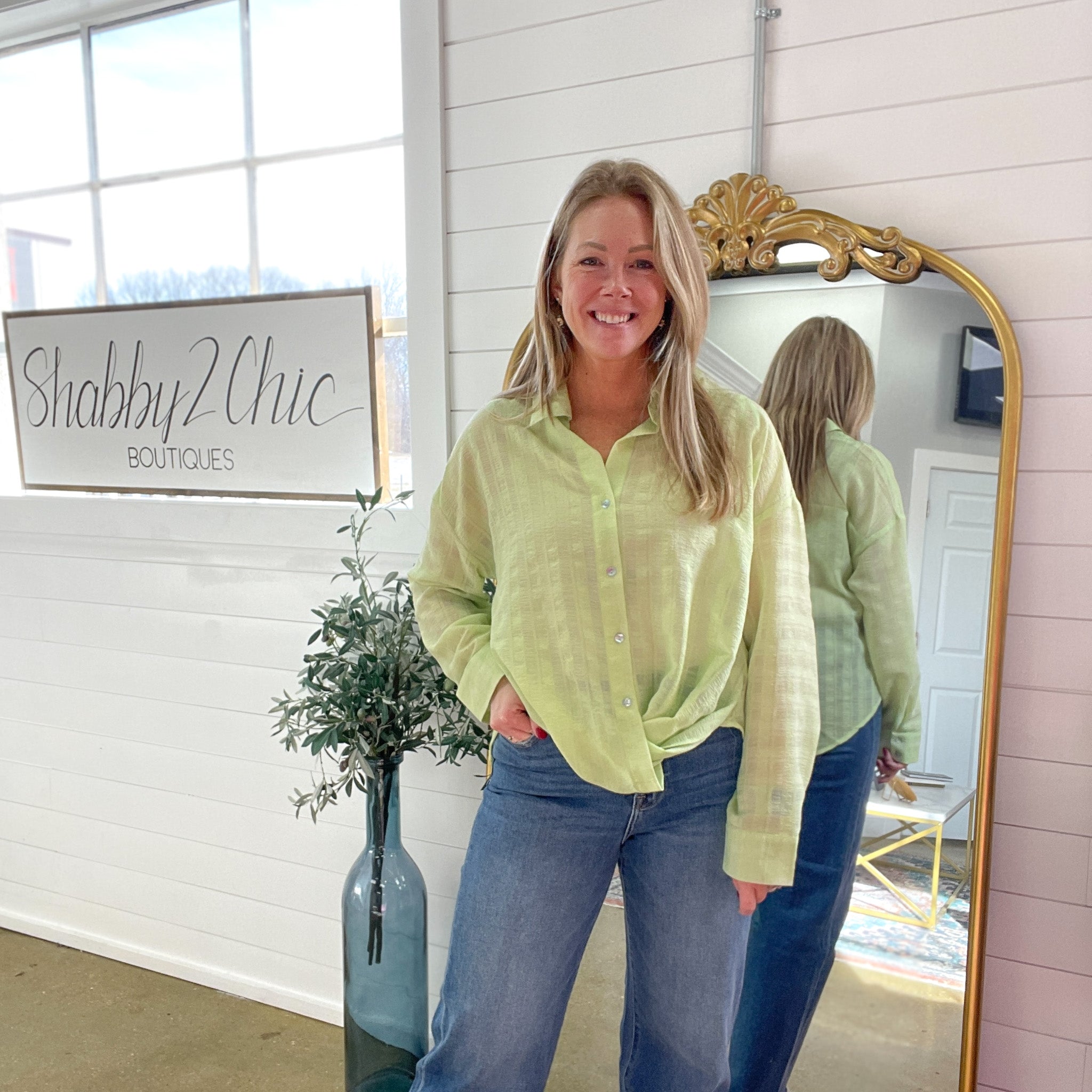 Sunny Forecast Tunic in Bright Green