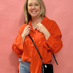 Sunset Breeze Oversized Button-Up Shirt – Poppy