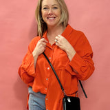 Sunset Breeze Oversized Button-Up Shirt – Poppy