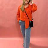 Sunset Breeze Oversized Button-Up Shirt – Poppy