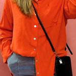 Sunset Breeze Oversized Button-Up Shirt – Poppy