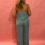 Sunset Satin Pant in Sea Pine