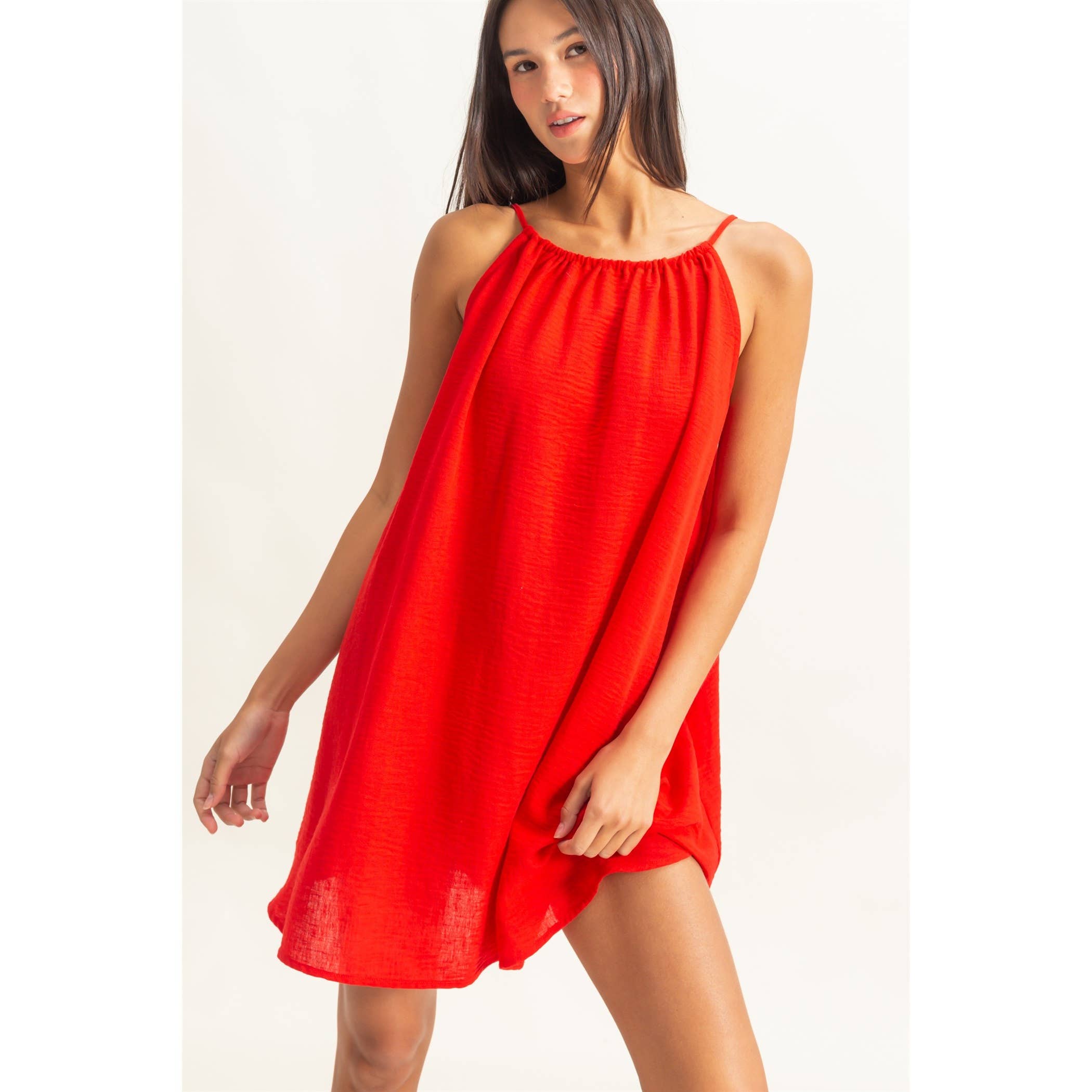 Sunshine Picnic Dress Mini Dress in Red