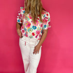 Sunshine State of Mind Tie-Front Puff Sleeve Blouse - Shabby 2 Chic Boutiques