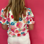 Sunshine State of Mind Tie-Front Puff Sleeve Blouse - Shabby 2 Chic Boutiques