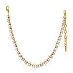 Supreme Oakland necklace in clear, antique gold plating with high-quality crystals and hand-painted enamel accents