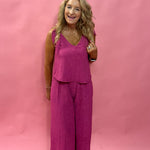 Supreme Pocketed Jumpsuit in Pink