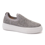 Swanky Bling Sneaker in Grey Crystal