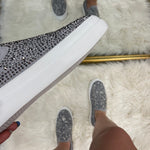 Swanky Bling Sneaker in Grey Crystal