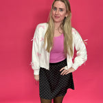 Sweet Detail Bow Embroidered Cardigan