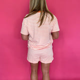 Sweet Escape Stripe and Drawstring Shorts Set - Shabby 2 Chic Boutiques