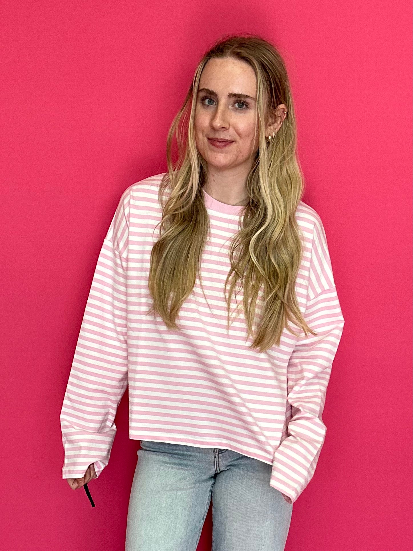 Sweet Stripe Everyday Long Sleeve Top - Shabby 2 Chic Boutiques