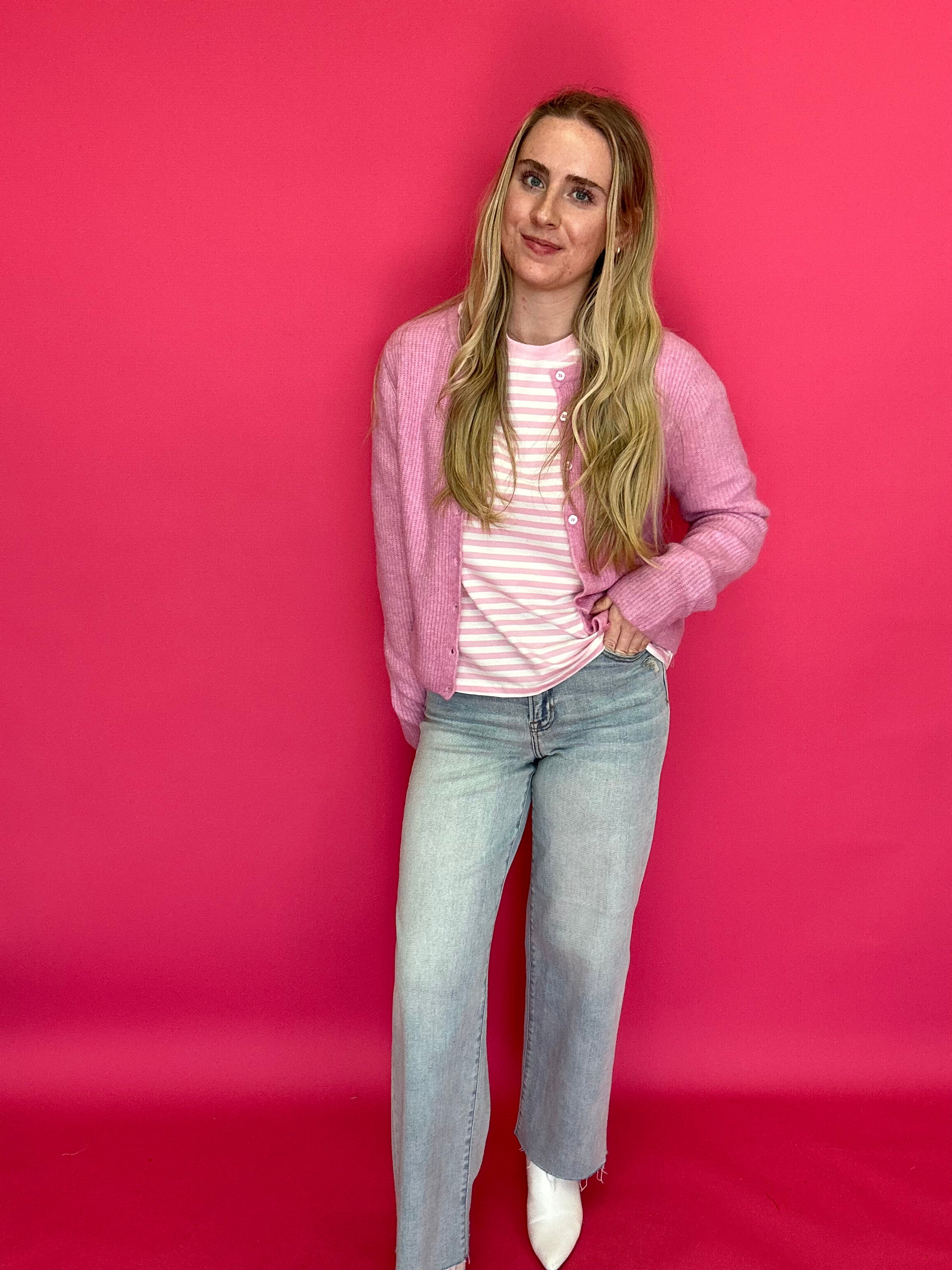 Sweet Stripe Everyday Long Sleeve Top - Shabby 2 Chic Boutiques