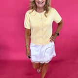 Sweet Talk Satin Lace Trim Mini Skirt - Shabby 2 Chic Boutiques