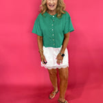 Play It Cool Boxy Striped Knit Top in Green - Shabby 2 Chic Boutiques