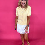 Sweet Talk Satin Lace Trim Mini Skirt - Shabby 2 Chic Boutiques