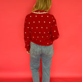 Sweetheart Charm Heart-Collared Button-Up Sweater - Shabby 2 Chic Boutiques