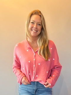 Sweetheart Cozy Cardigan in Pink