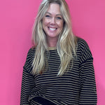 Texture Striped Play Knit Sweater