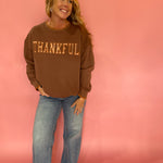 Thankful Gingham Graphic Sweatshirt