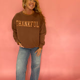 Thankful Gingham Graphic Sweatshirt