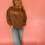 Thankful Gingham Graphic Sweatshirt