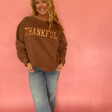 Thankful Gingham Graphic Sweatshirt