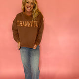 Thankful Gingham Graphic Sweatshirt