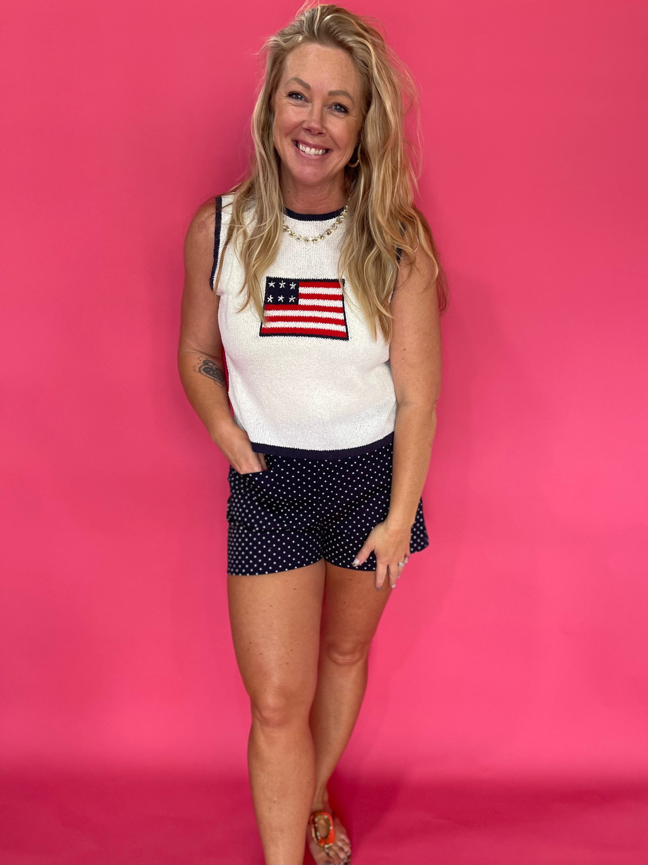 The All American Summer Knit Tank - Shabby 2 Chic Boutiques