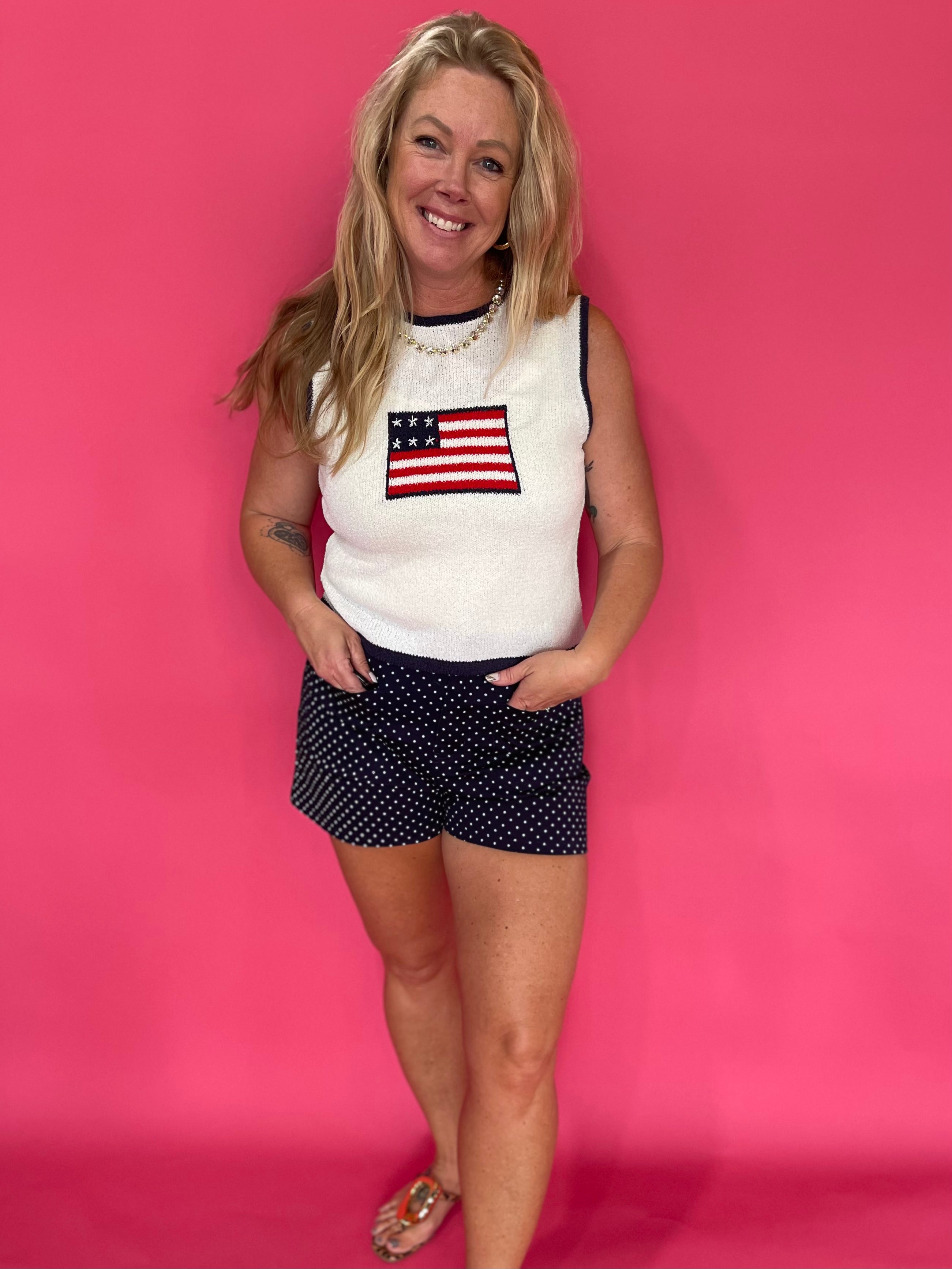 The All American Summer Knit Tank - Shabby 2 Chic Boutiques