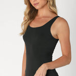 The Basic Crewneck Seamless Tank in Black